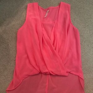 Pink sheer blouse